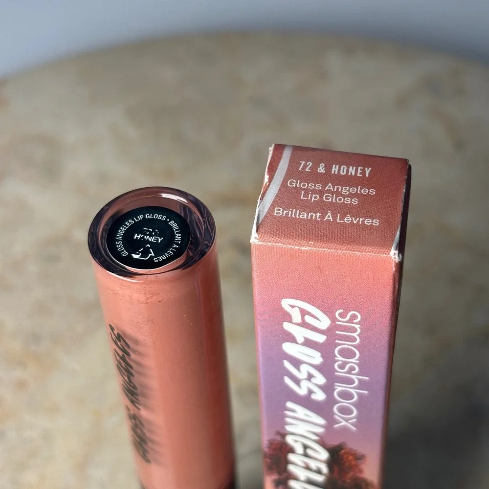 Smashbox Gloss Angeles Lip Gloss 72 & Honey Nude Peach High Shine 0.13oz New Box